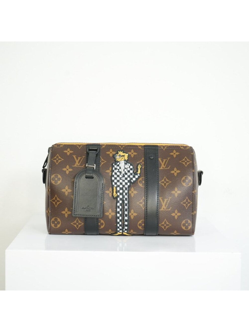 Louis Vuitton 2010 Macassar "Zoom w/Friends City" Keepall w/strap + dustbag